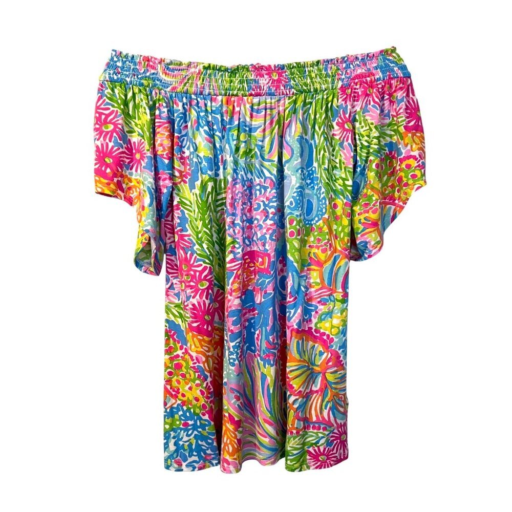 Lilly Pulitzer Colorful Off-Shoulder Top
